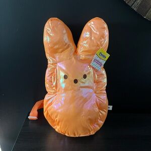 NEW Peeps Bunny Orange Zipper Backpack